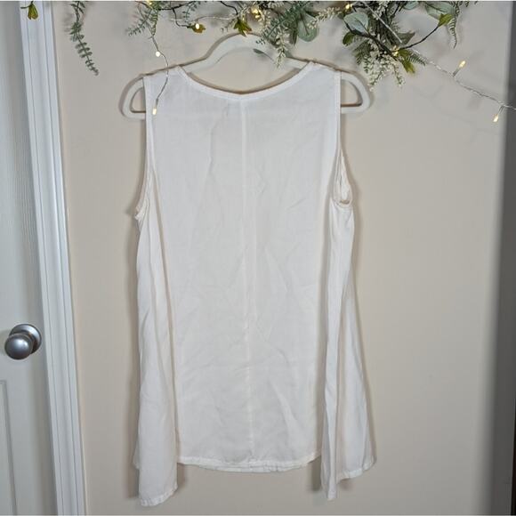 Bryn Walker Ivory White Tunic Tank Top boho - Picture 7 of 7